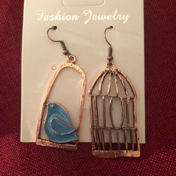Jewelry - Large bird/birdcage earrings